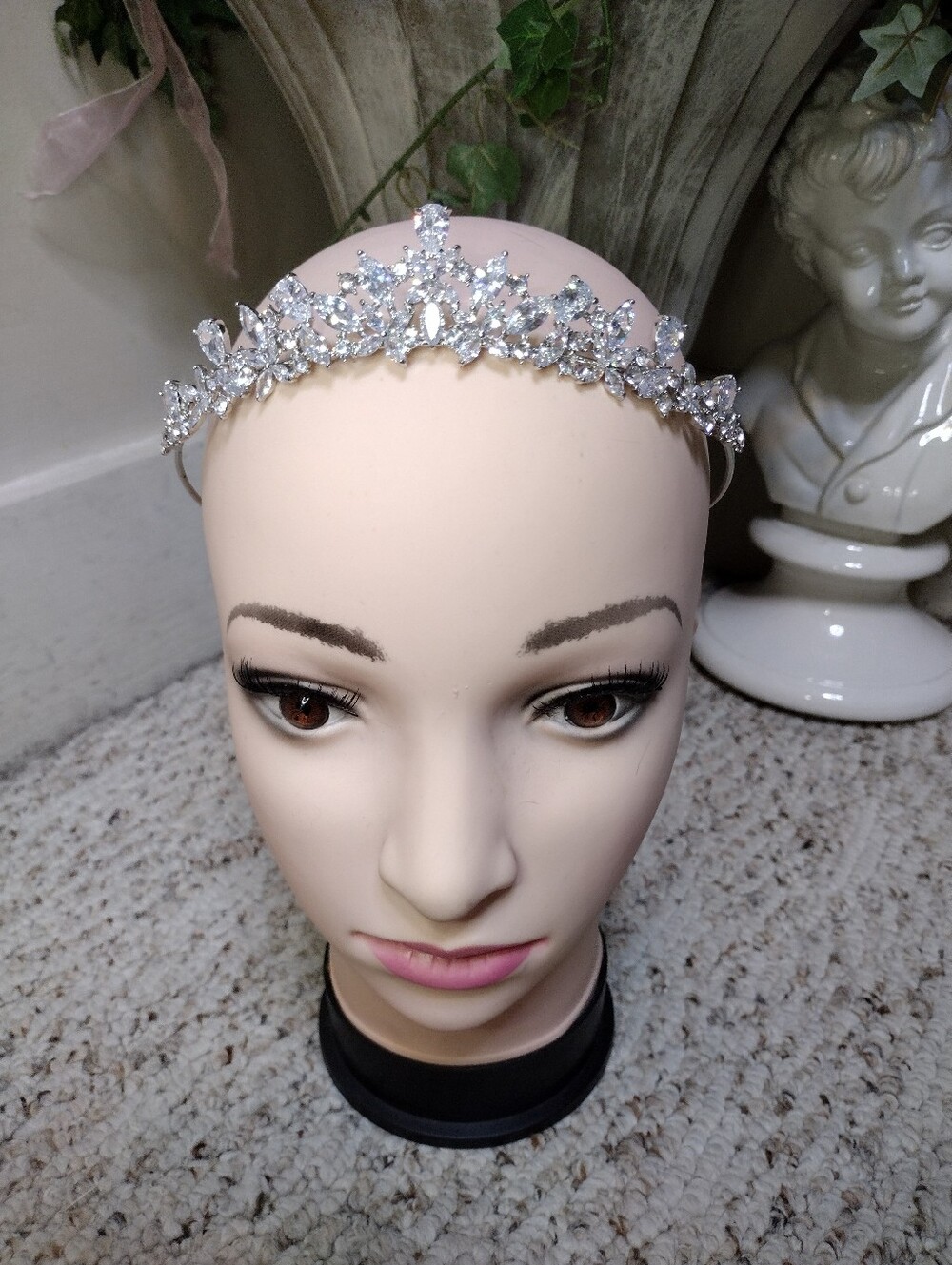 Believe By Brilliance Sparkly Cubic Zirconia & Silver Plated Bridal Tiara